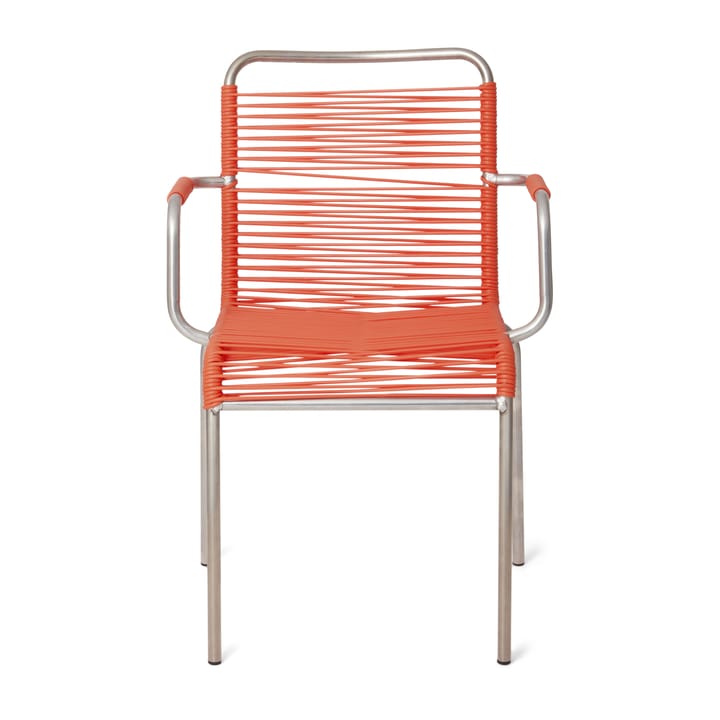 Silla con reposabrazos Mya aluminio, Orange Fiam
