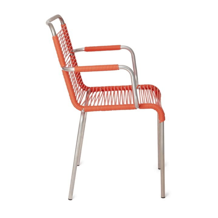 Silla con reposabrazos Mya aluminio, Orange Fiam