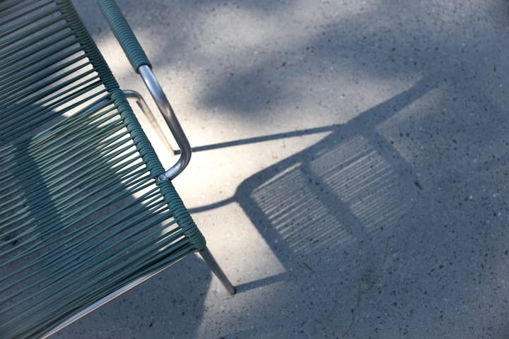 Silla con reposabrazos Mya aluminio, Sage green Fiam