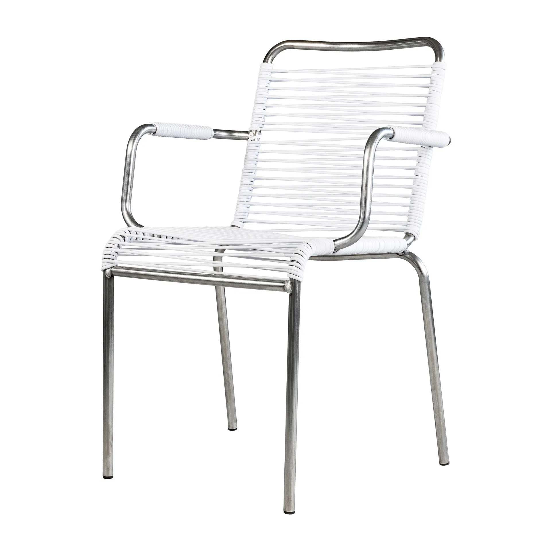 Silla con reposabrazos Mya aluminio, White Fiam