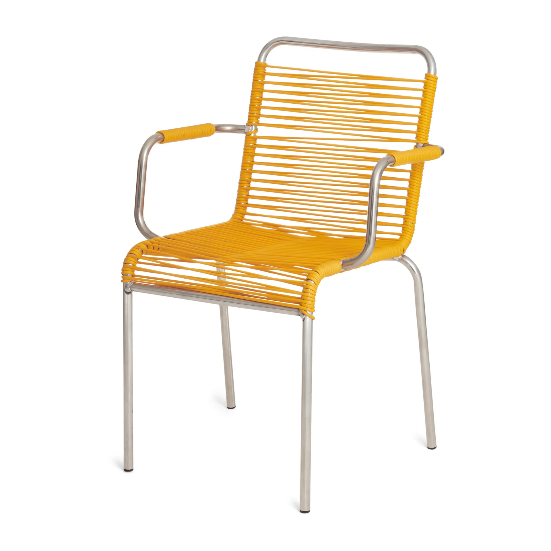Silla con reposabrazos Mya aluminio, Yellow Fiam