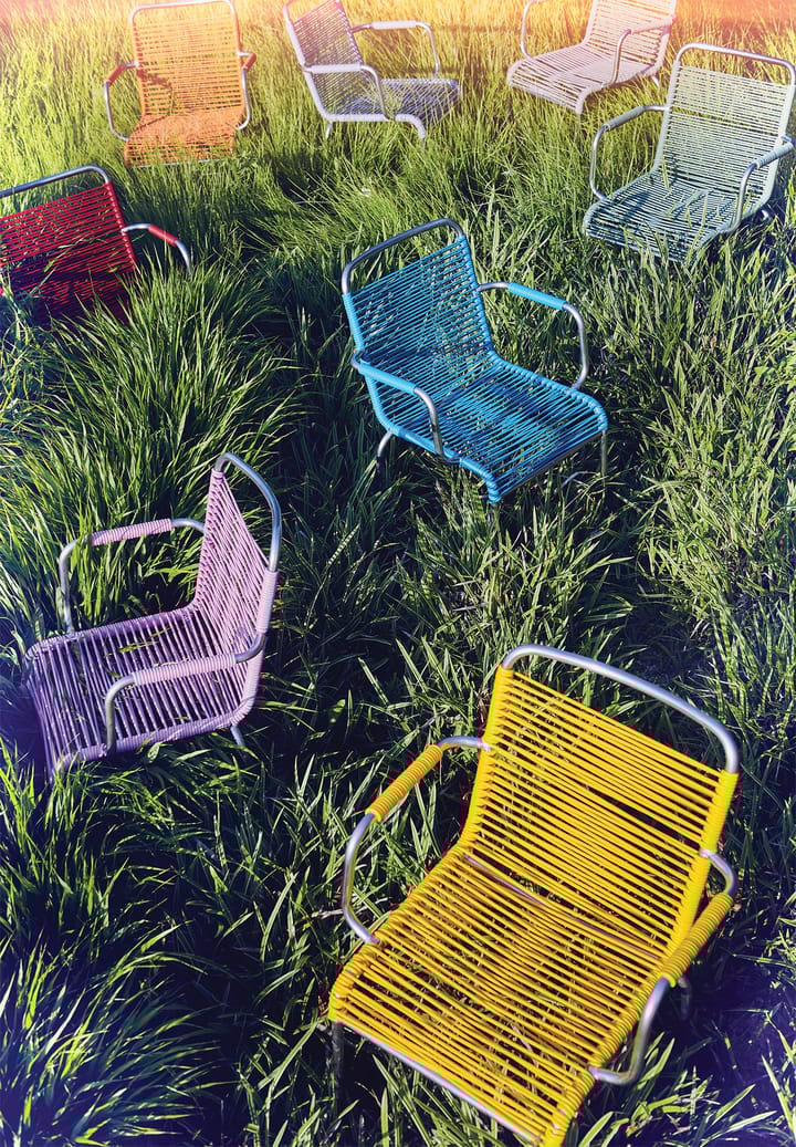 Silla con reposabrazos Mya aluminio, Yellow Fiam