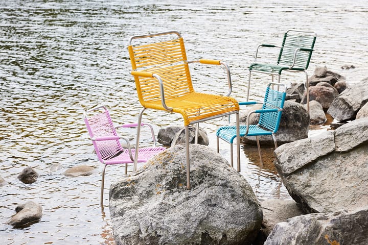 Silla con reposabrazos Mya Spaghetti, Turquo Fiam