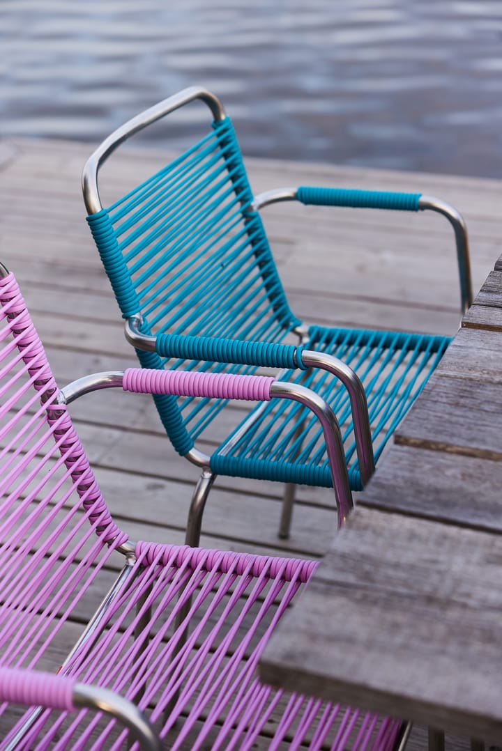 Silla con reposabrazos Mya Spaghetti, Turquo Fiam