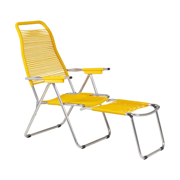 Silla para tomar el sol con reposapiés Spaghetti - Amarillo - Fiam