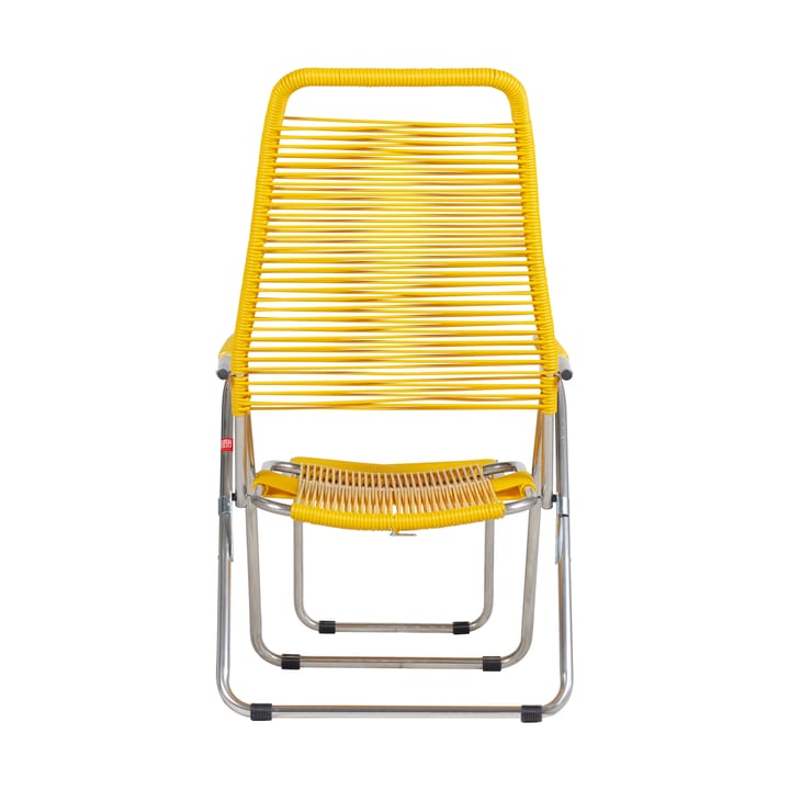 Silla para tomar el sol con reposapiés Spaghetti, Amarillo Fiam