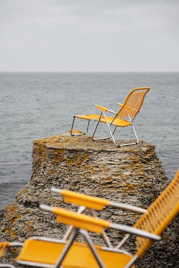 Silla para tomar el sol con reposapiés Spaghetti - Amarillo - Fiam