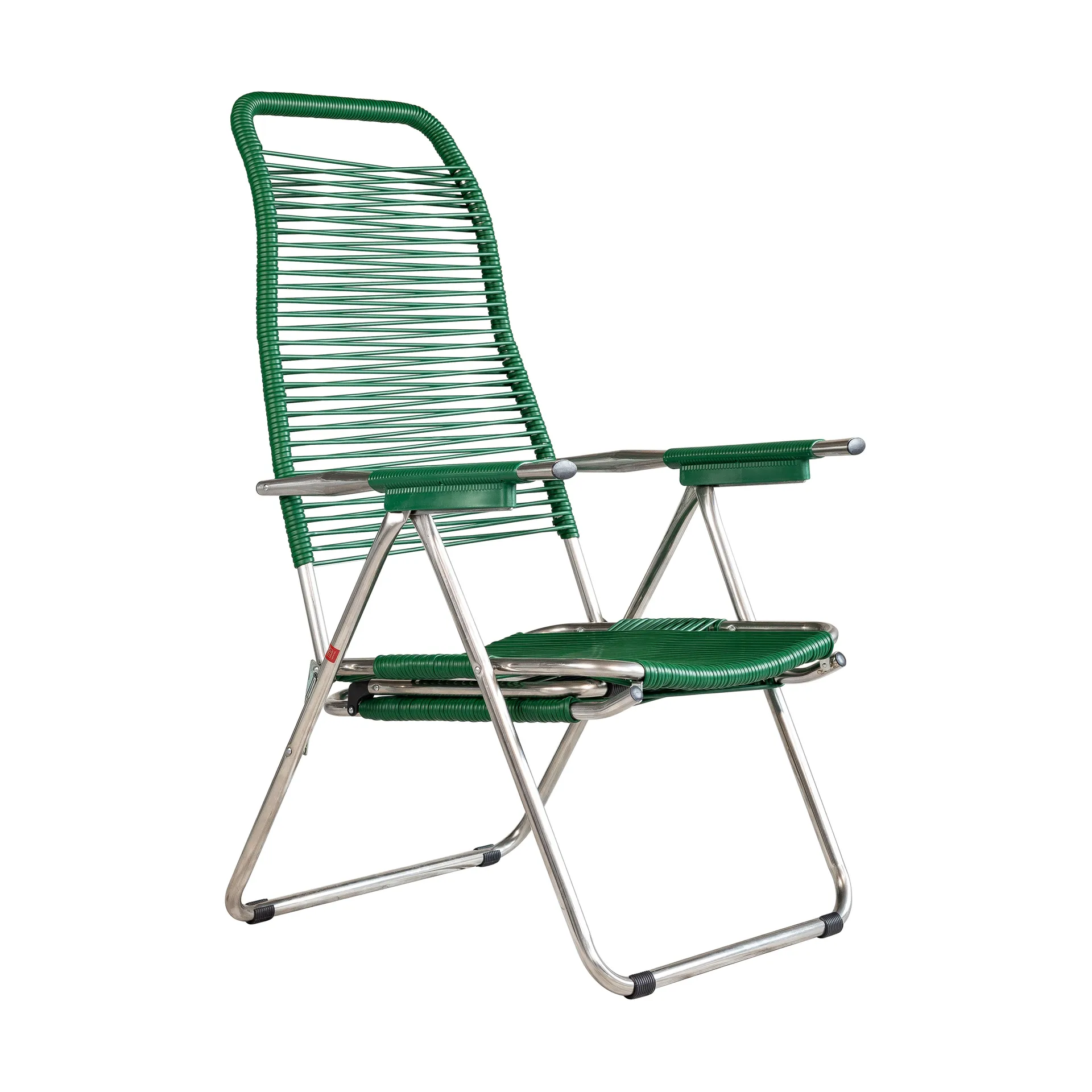 Silla para tomar el sol con reposapiés Spaghetti, Green Fiam