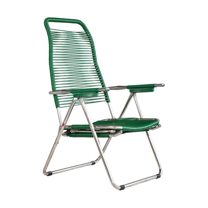 Silla para tomar el sol con reposapiés Spaghetti, Green Fiam