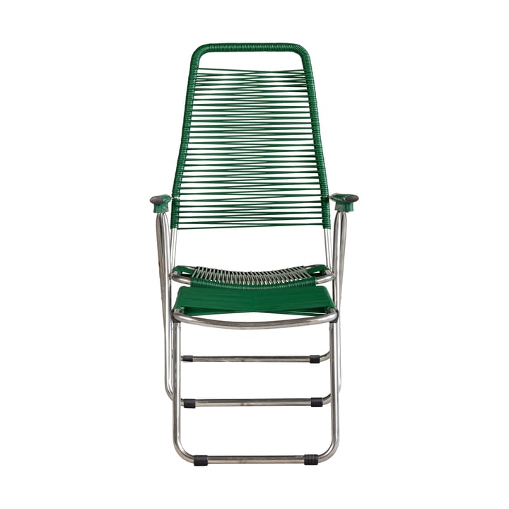 Silla para tomar el sol con reposapiés Spaghetti, Green Fiam