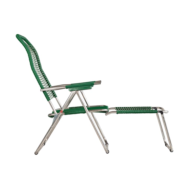 Silla para tomar el sol con reposapiés Spaghetti, Green Fiam