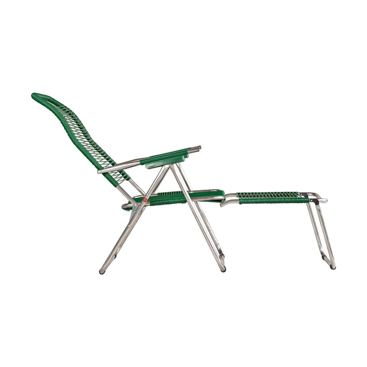 Silla para tomar el sol con reposapiés Spaghetti, Green Fiam