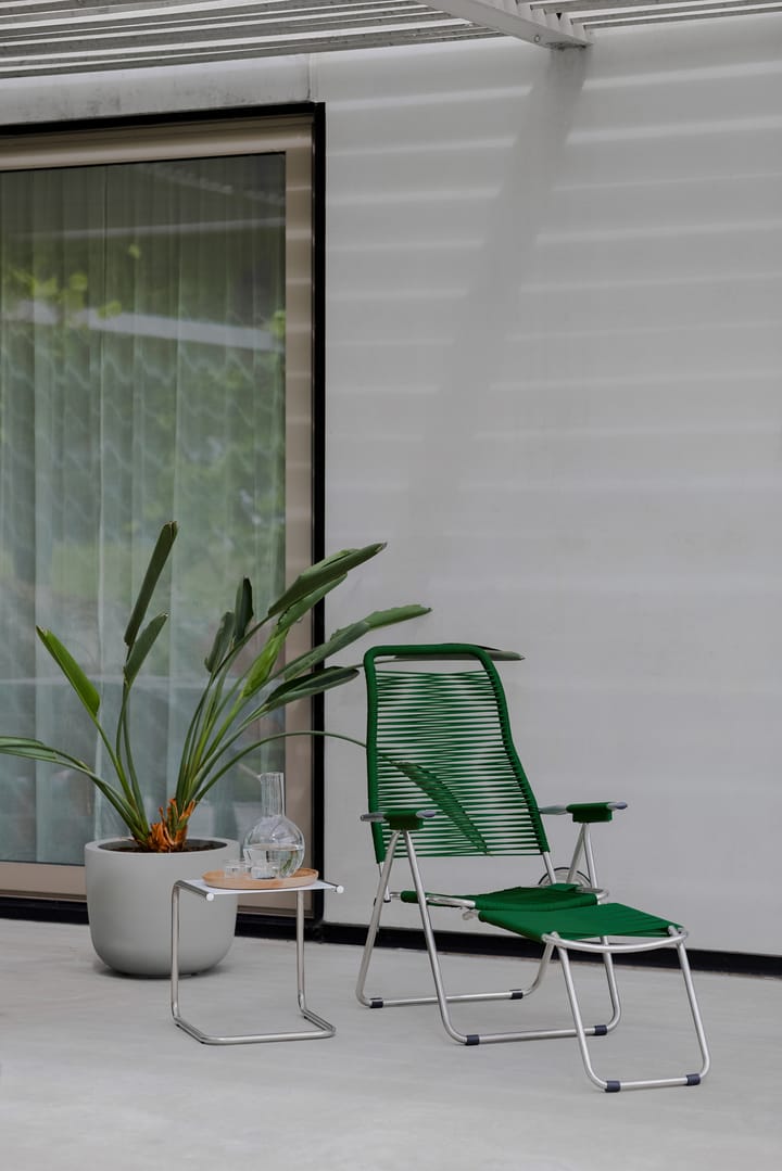Silla para tomar el sol con reposapiés Spaghetti, Green Fiam