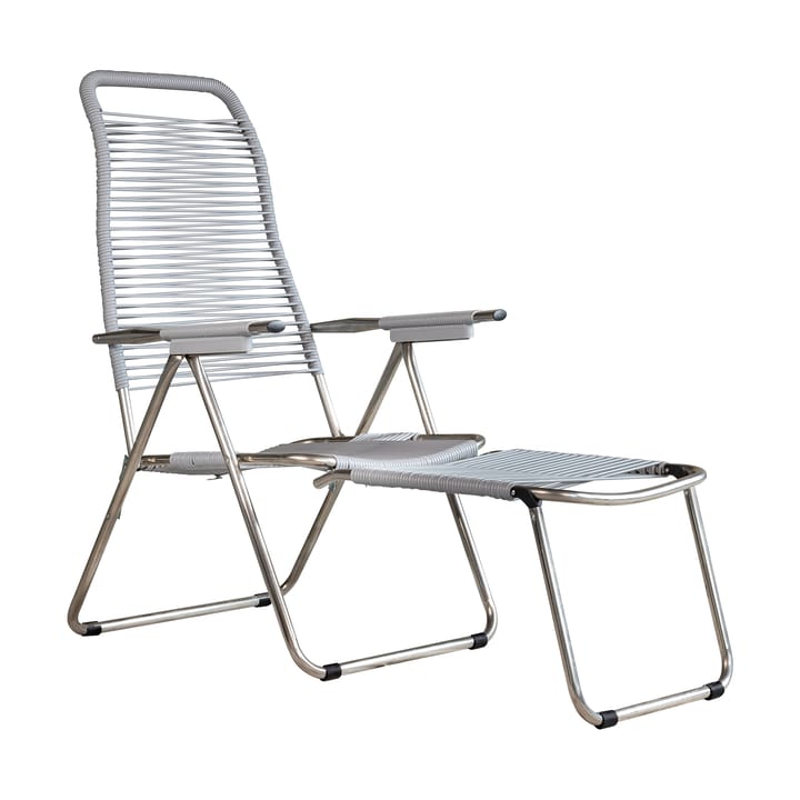 Silla para tomar el sol con reposapiés Spaghetti - Grey - Fiam