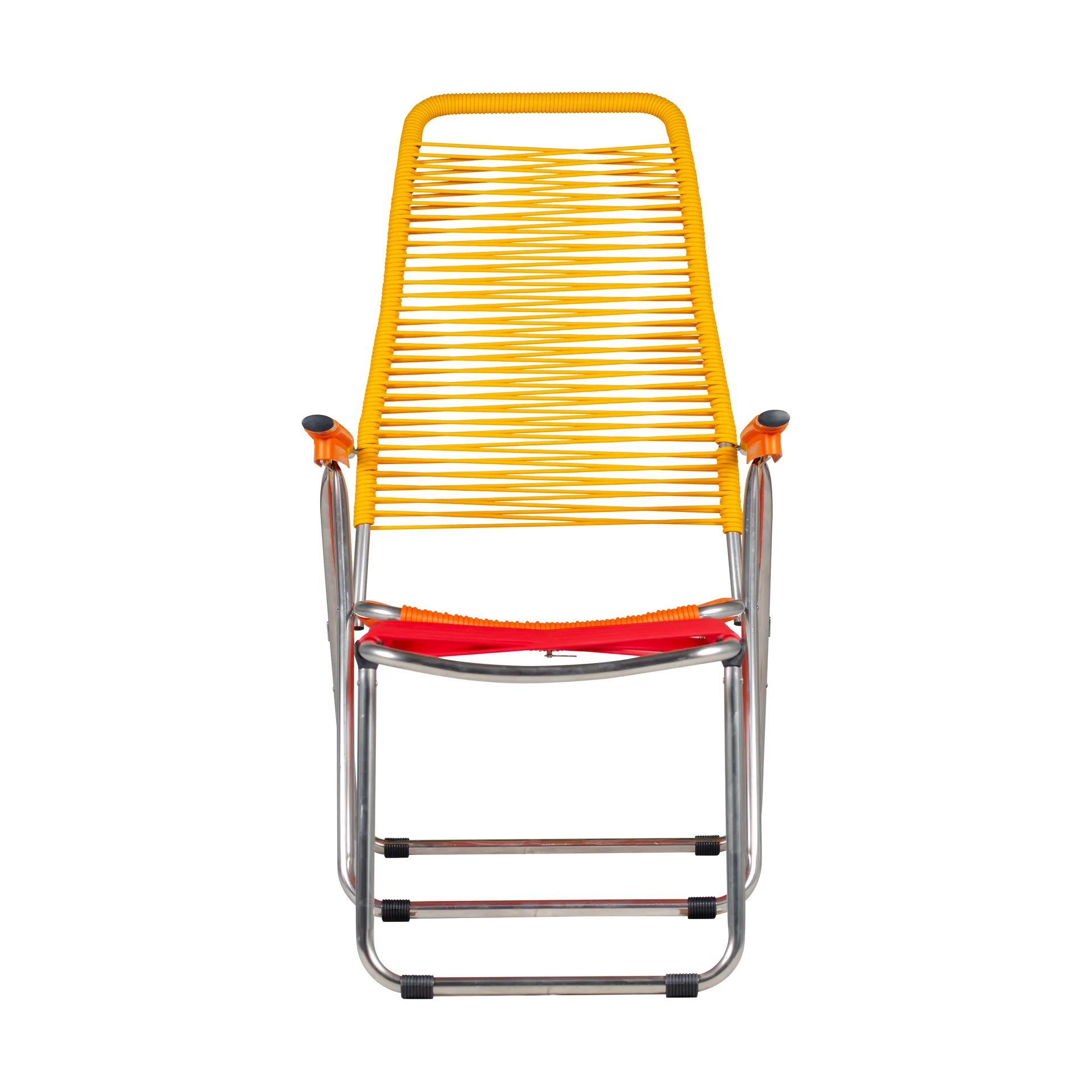 Silla para tomar el sol con reposapiés Spaghetti, Multi, amarillo Fiam