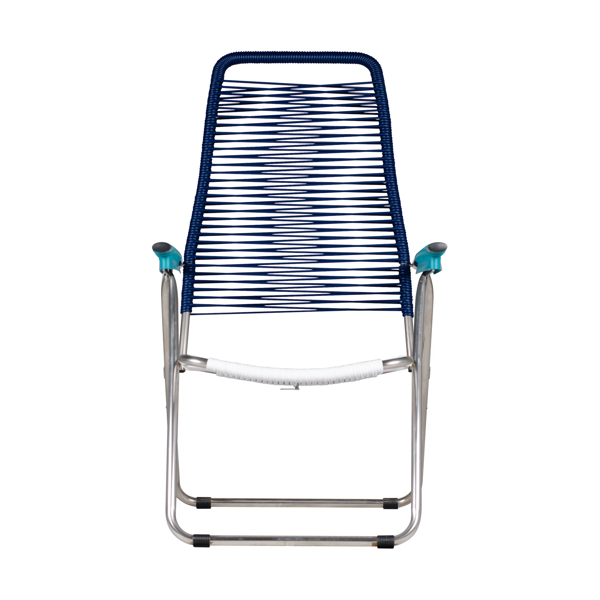 Silla para tomar el sol con reposapiés Spaghetti, Multi, azul Fiam