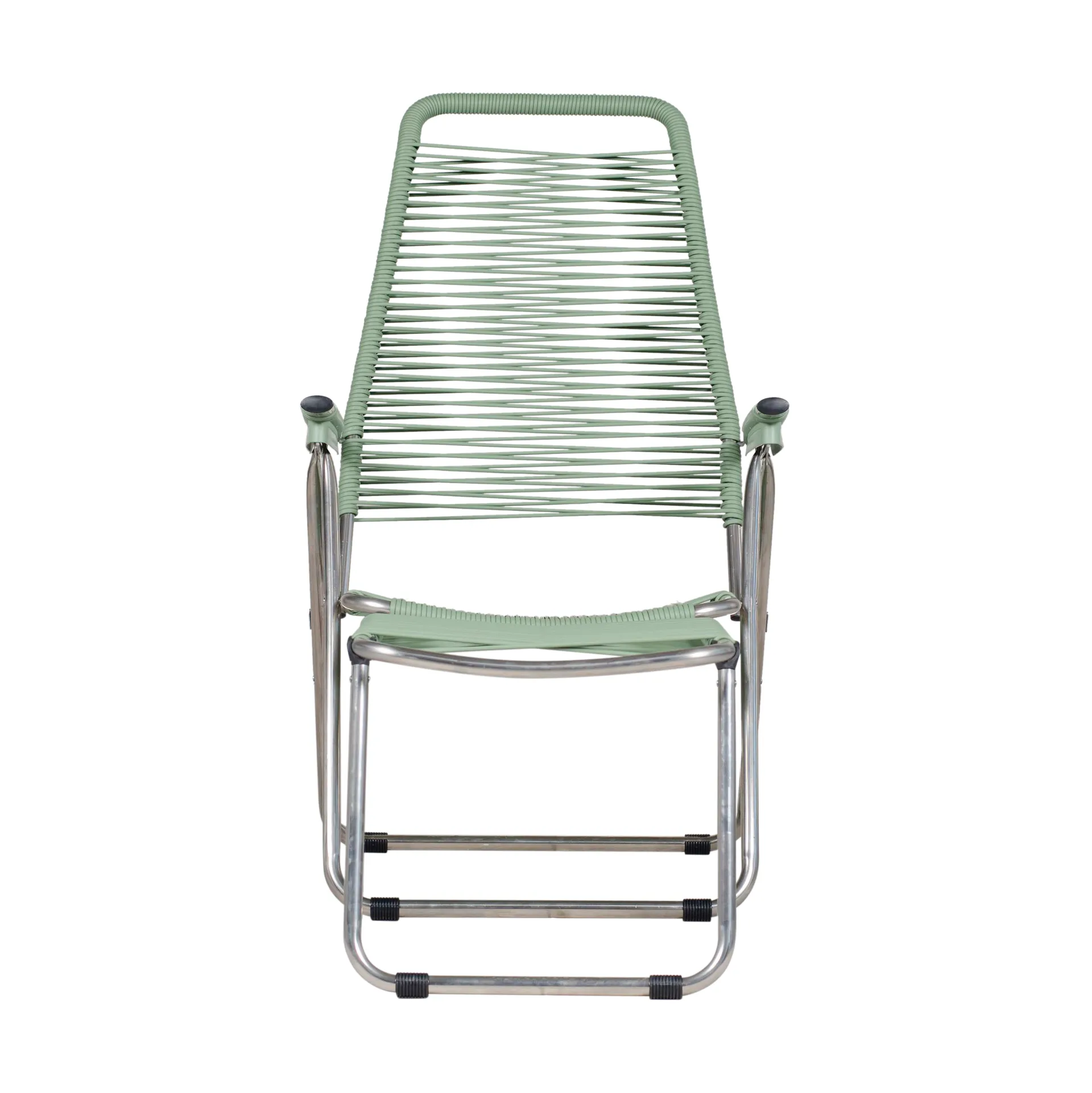 Silla para tomar el sol con reposapiés Spaghetti, Sage green Fiam