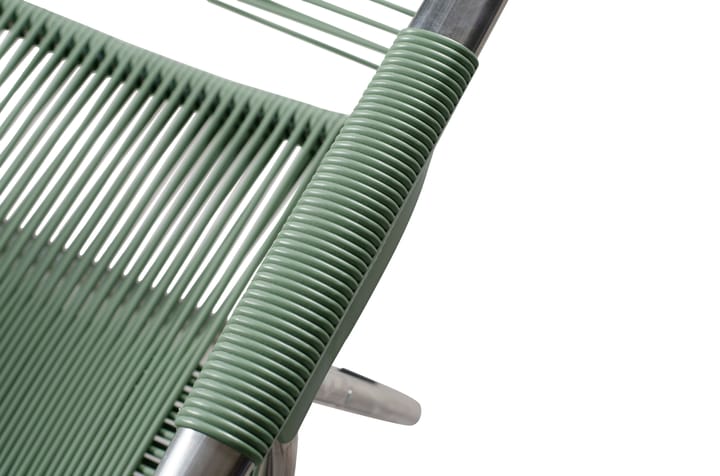 Silla para tomar el sol con reposapiés Spaghetti, Sage green Fiam