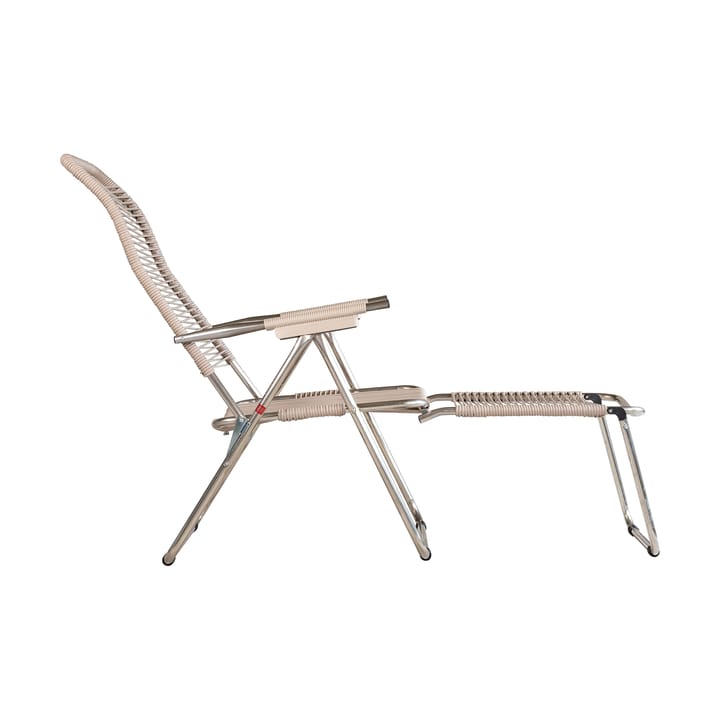 Silla para tomar el sol con reposapiés Spaghetti, Taupe Fiam