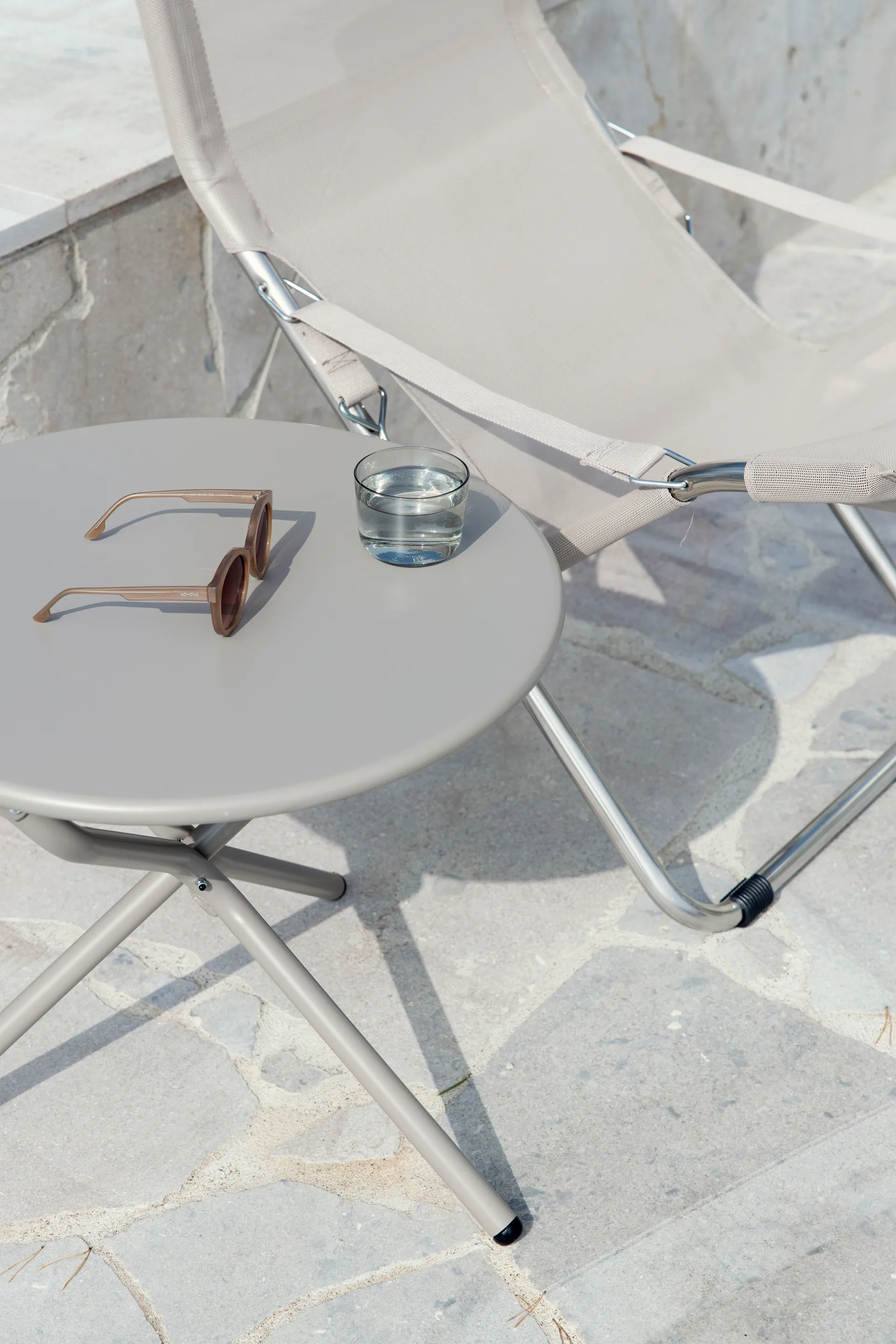 Silla para tomar el sol Fiesta, Blanco-beige Fiam
