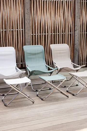 Silla para tomar el sol Fiesta - Blanco-beige - Fiam