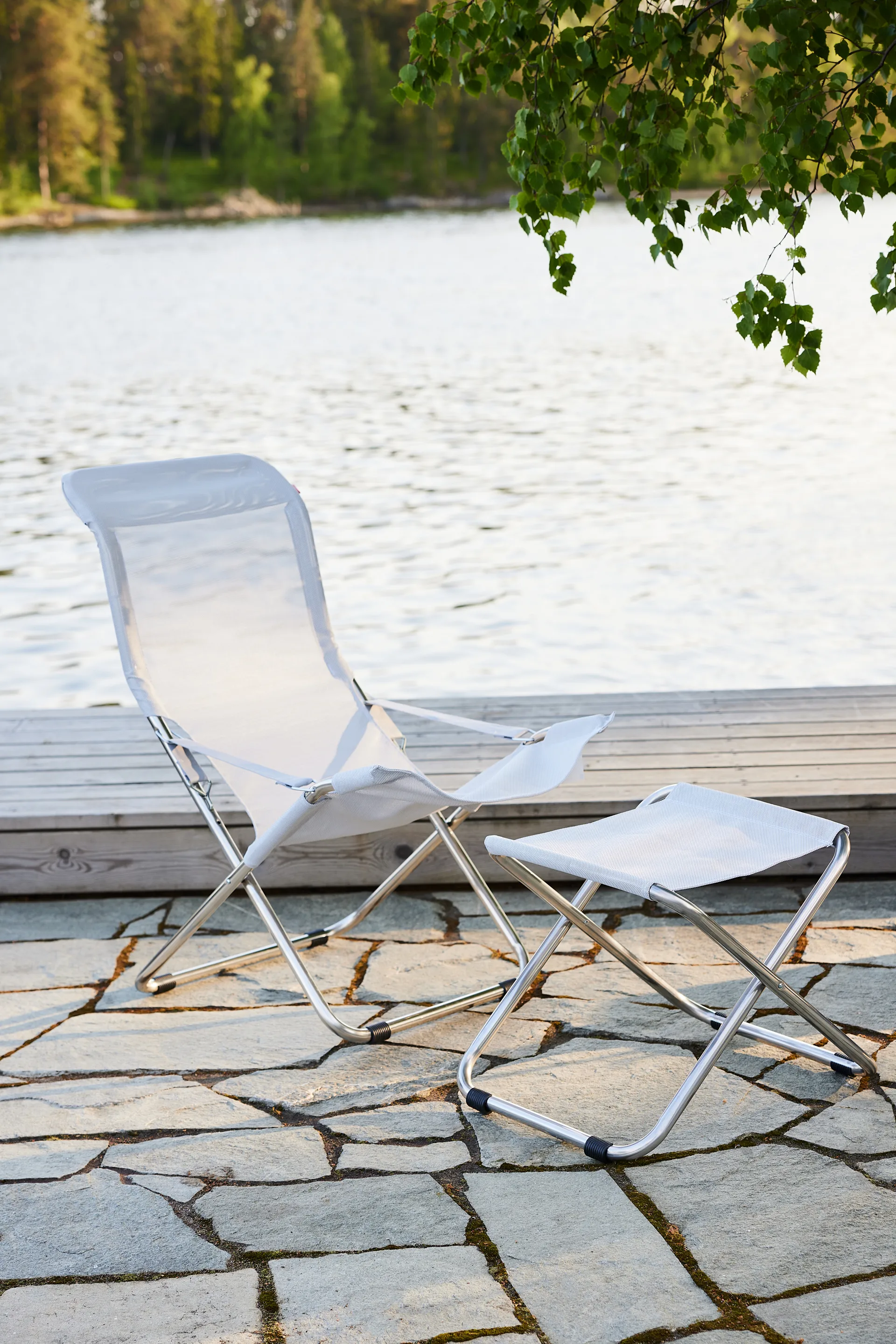 Silla para tomar el sol Fiesta, Blanco Fiam