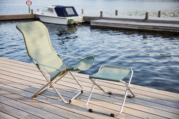 Silla para tomar el sol Fiesta, Sage green-estructura de aluminio Fiam