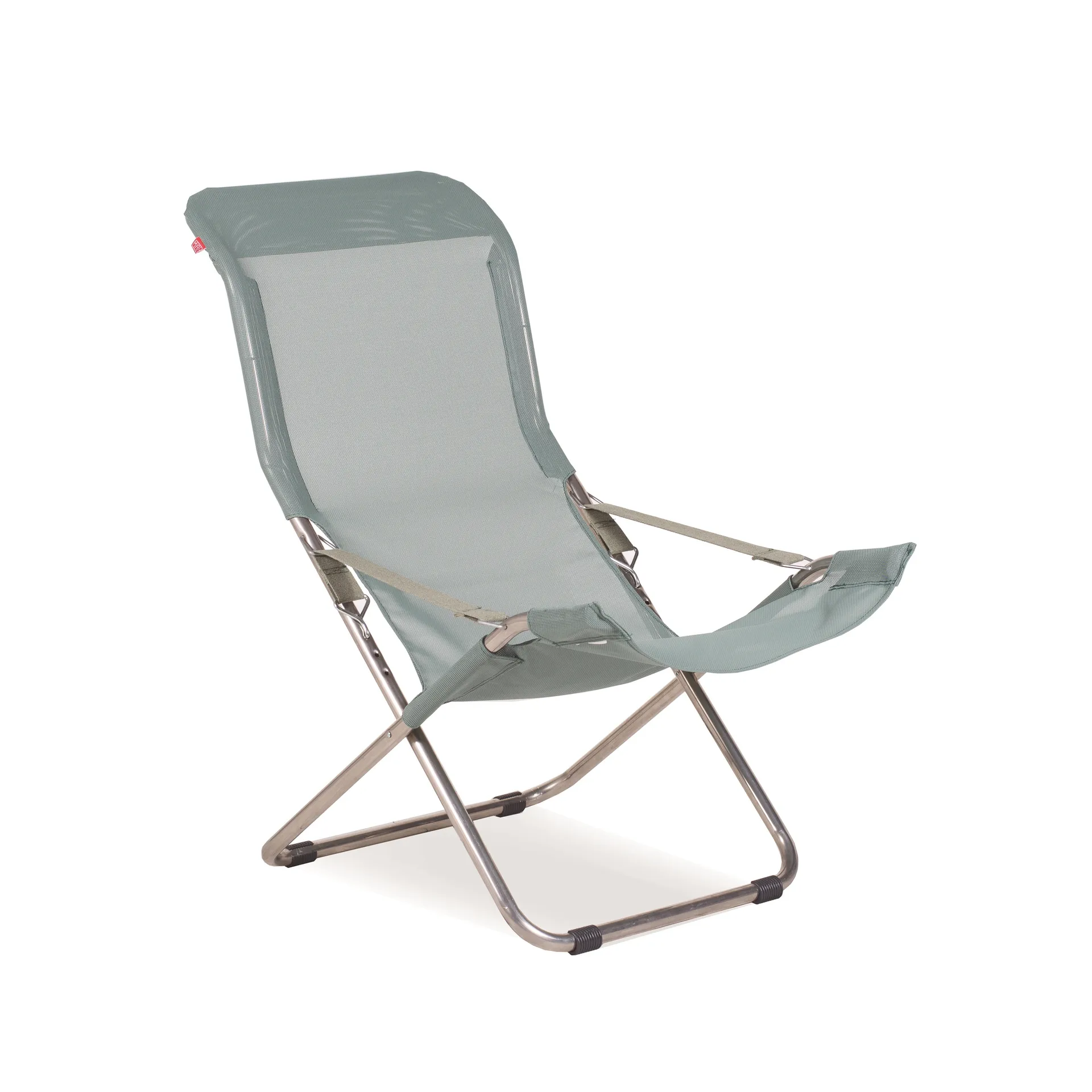 Silla para tomar el sol Fiesta, Sage green-estructura de aluminio Fiam