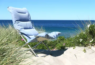 Silla para tomar el sol Fiesta Soft - Azul claro-beige supertex - Fiam
