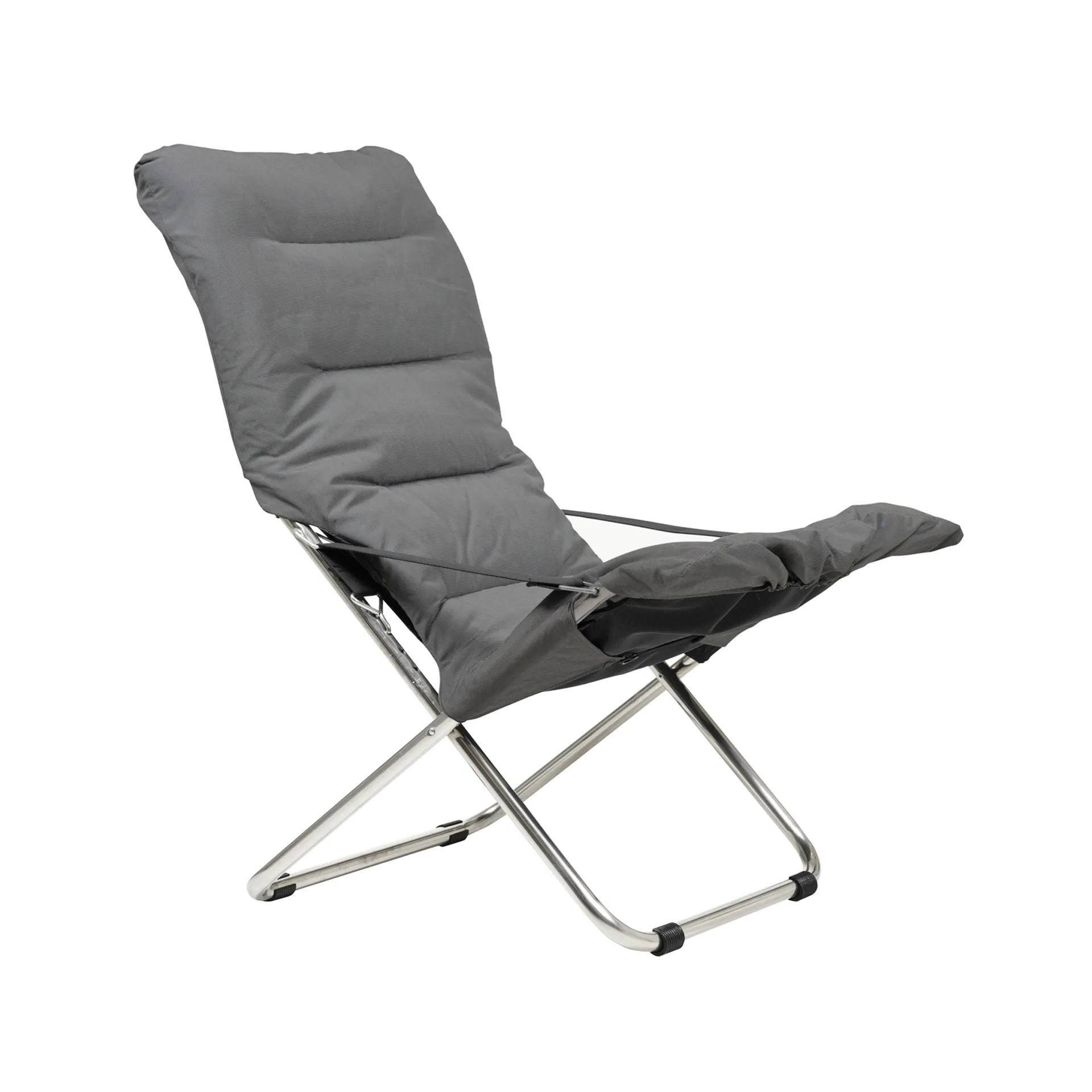 Silla para tomar el sol Fiesta Soft, Tela antracit, estructura de aluminio Fiam