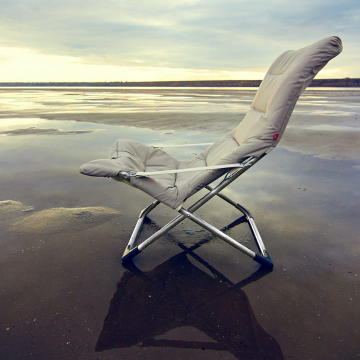 Silla para tomar el sol Fiesta Soft, Tela beige, estructura de aluminio Fiam