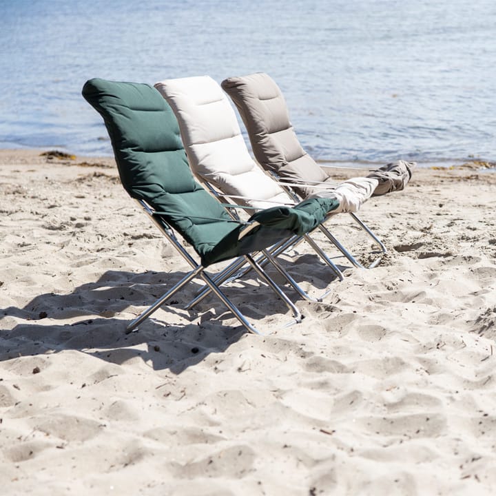 Silla para tomar el sol Fiesta Soft, Tela beige, estructura de aluminio Fiam