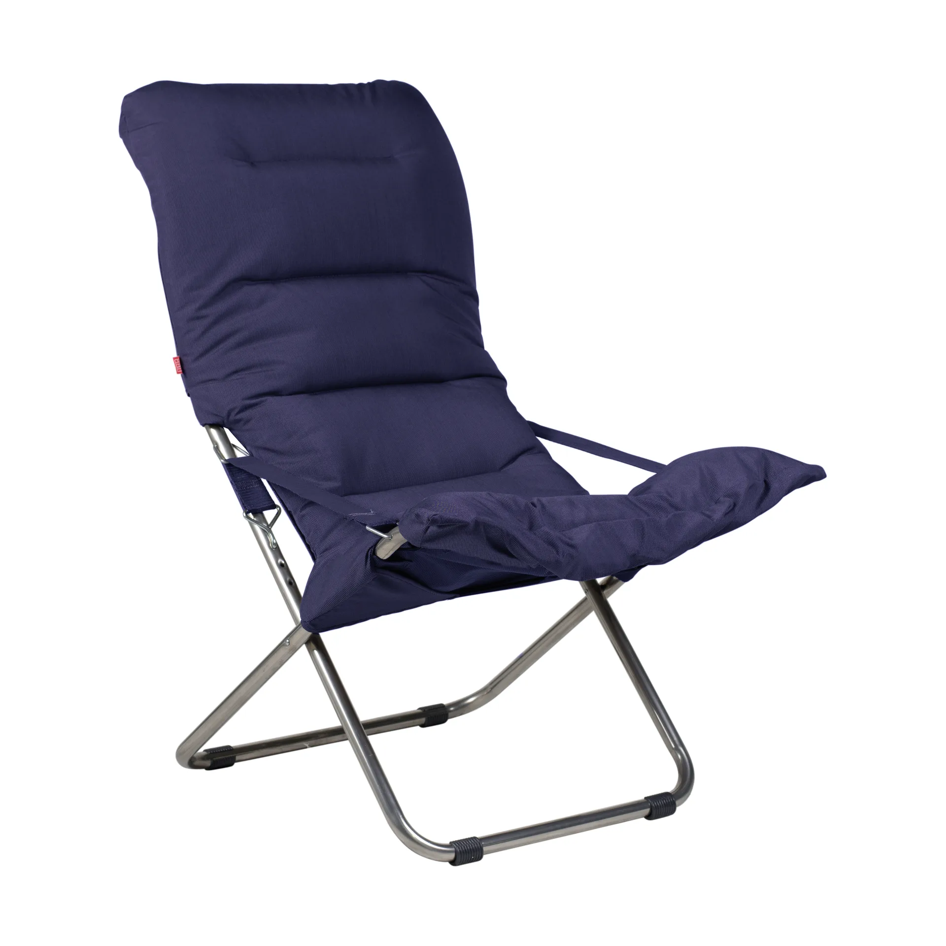 Silla para tomar el sol Fiesta Soft, Tela navy, soporte de aluminio Fiam