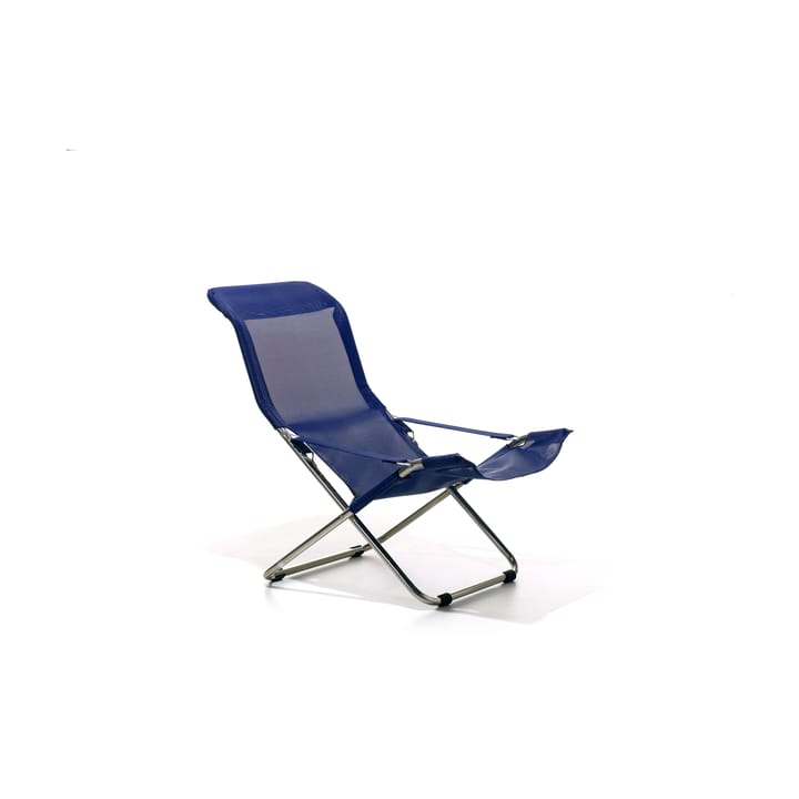 Silla para tomar el sol Fiesta Soft - Tela navy, soporte de aluminio - Fiam