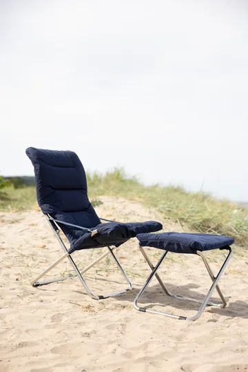 Silla para tomar el sol Fiesta Soft - Tela navy, soporte de aluminio - Fiam