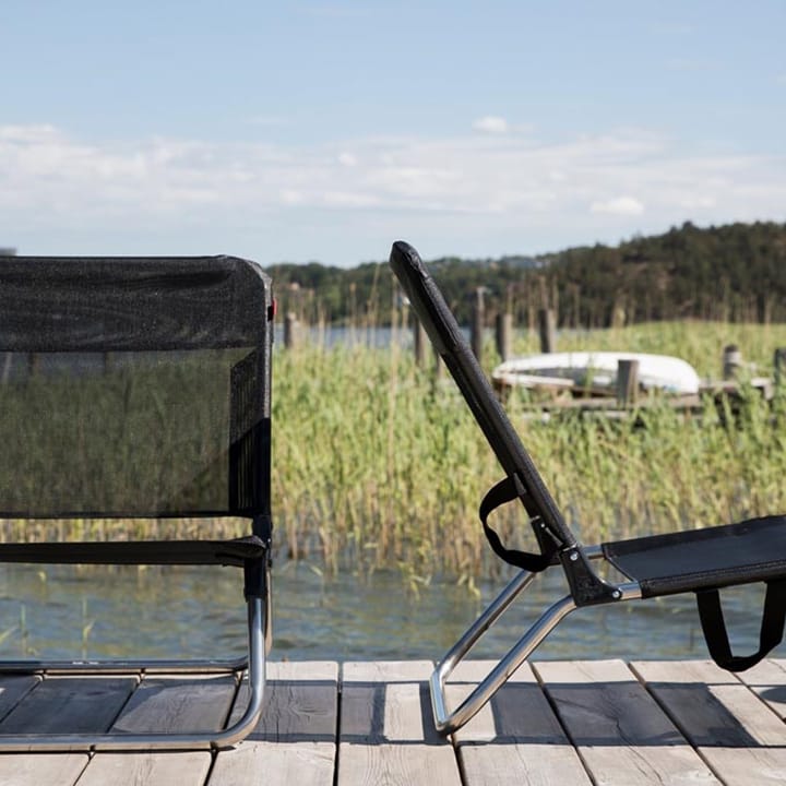 Silla para tomar el sol Quick, Textaline black, estructura de aluminio Fiam