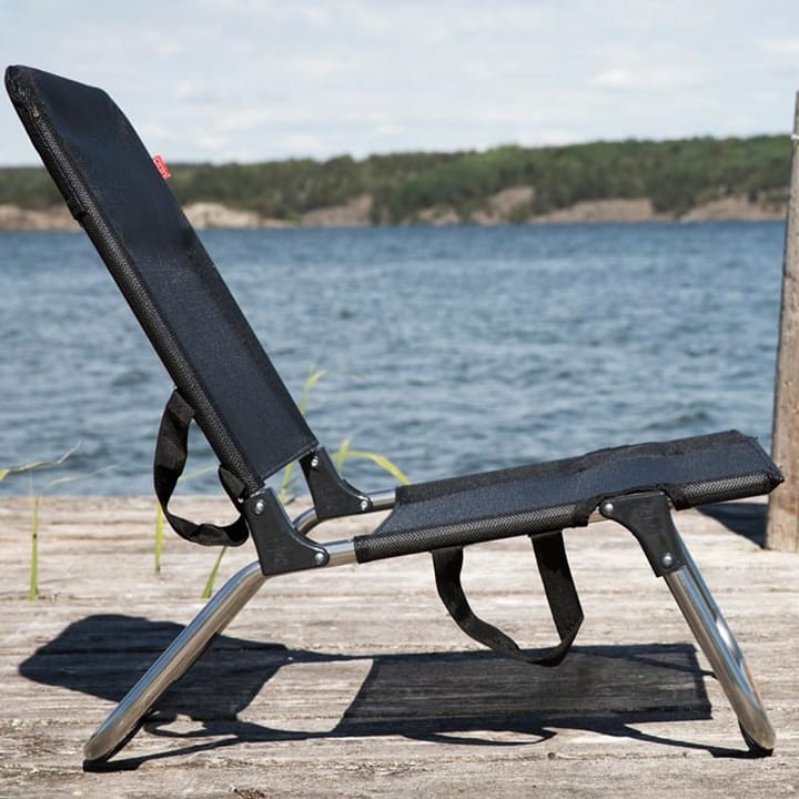 Silla para tomar el sol Quick, Textaline black, estructura de aluminio Fiam