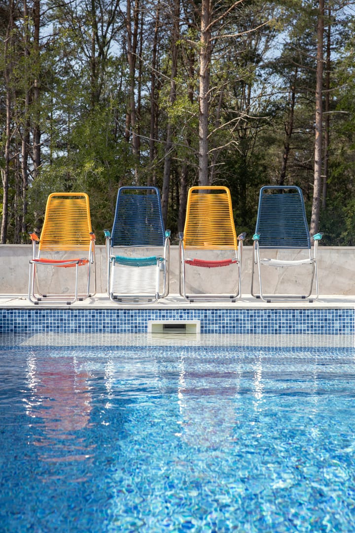Silla para tomar el sol sin reposapiés Spaghetti, Multi, estructura de aluminio, amarillo Fiam