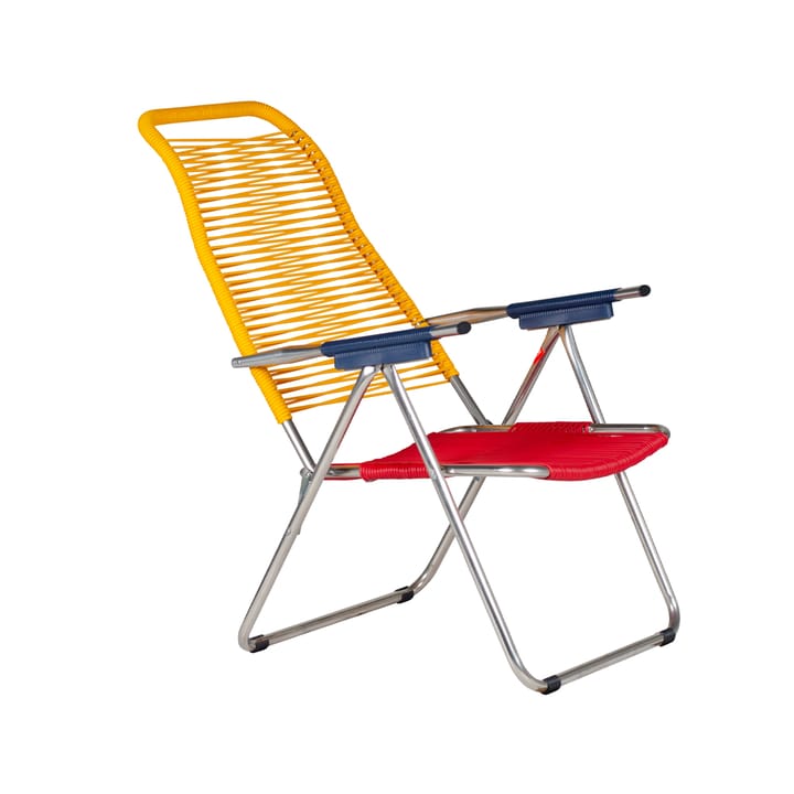 Silla para tomar el sol sin reposapiés Spaghetti - Multi, estructura de aluminio, amarillo - Fiam