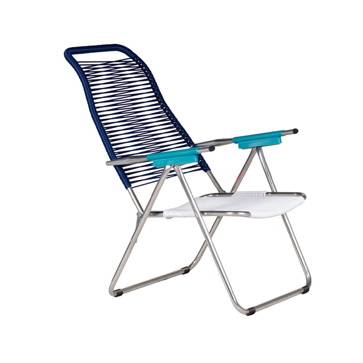 Silla para tomar el sol sin reposapi�és Spaghetti - Multi, estructura de aluminio, azul - Fiam