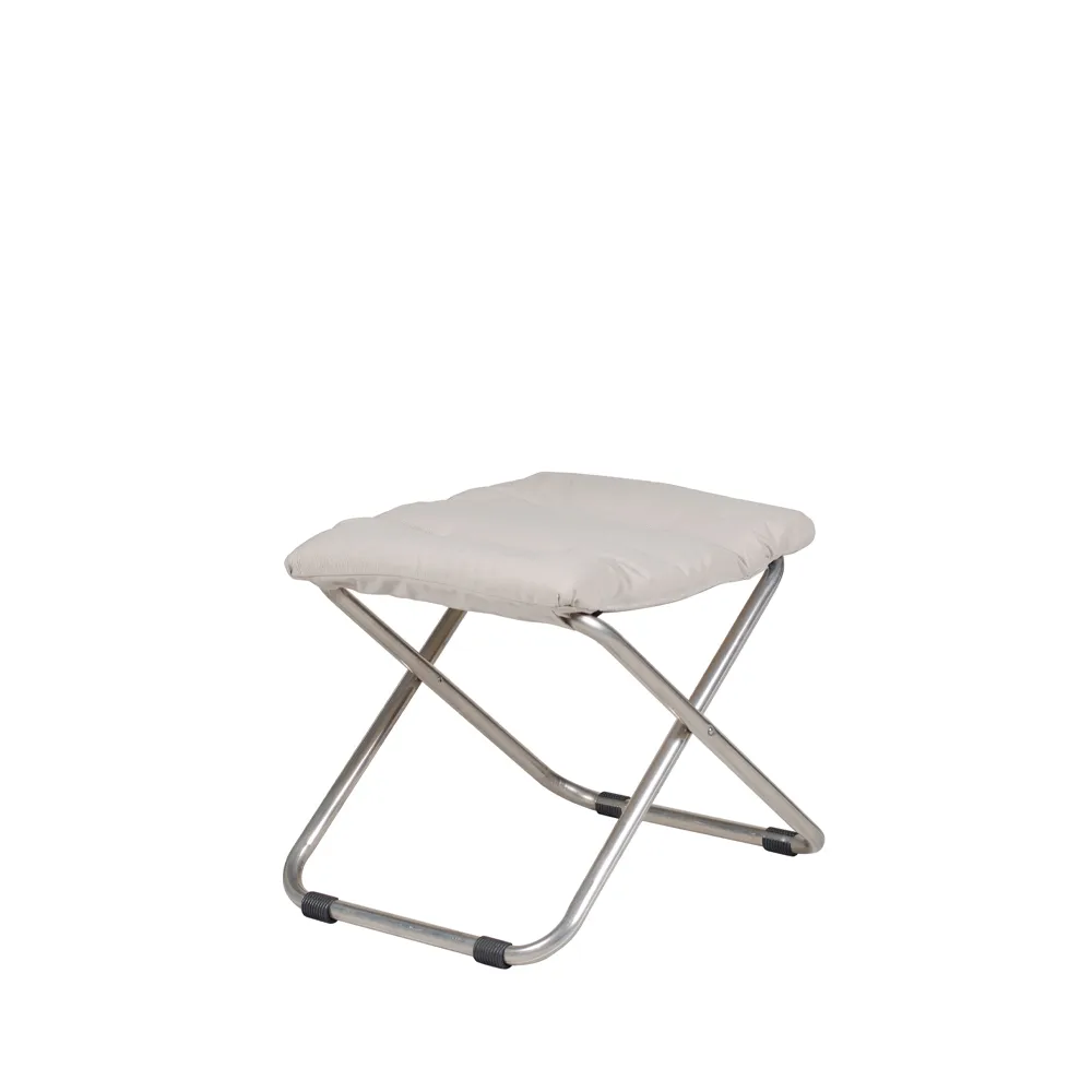 Taburete Chico Soft, Beige, estructura de aluminio Fiam