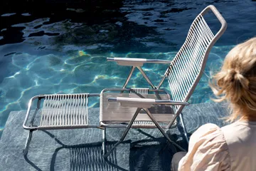 Tumbona Spaghetti con reposapiés - Grey - Fiam