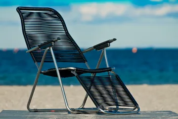 Tumbona Spaghetti con reposapiés - Negro - Fiam