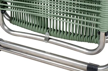 Tumbona Spaghetti con reposapiés - Sage green - Fiam