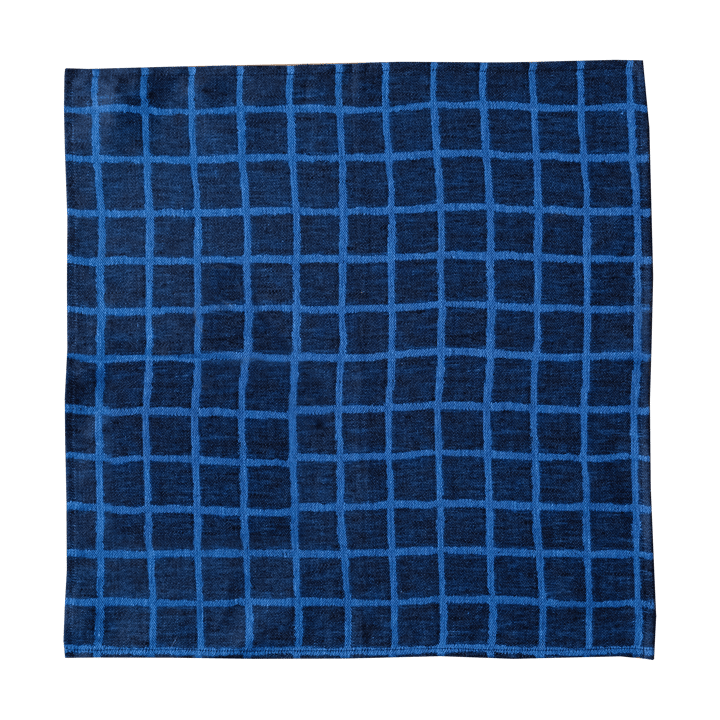 2 Servilletas Rutig jacquard - Blue-black - Fine Little Day