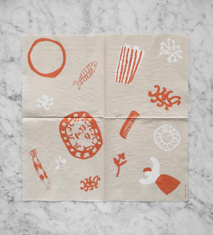 20 Servilletas Figures, Beige-red Fine Little Day