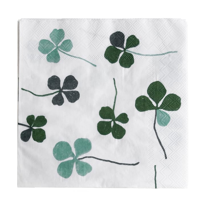 25 Servilletas Clover - blanco-verde - Fine Little Day