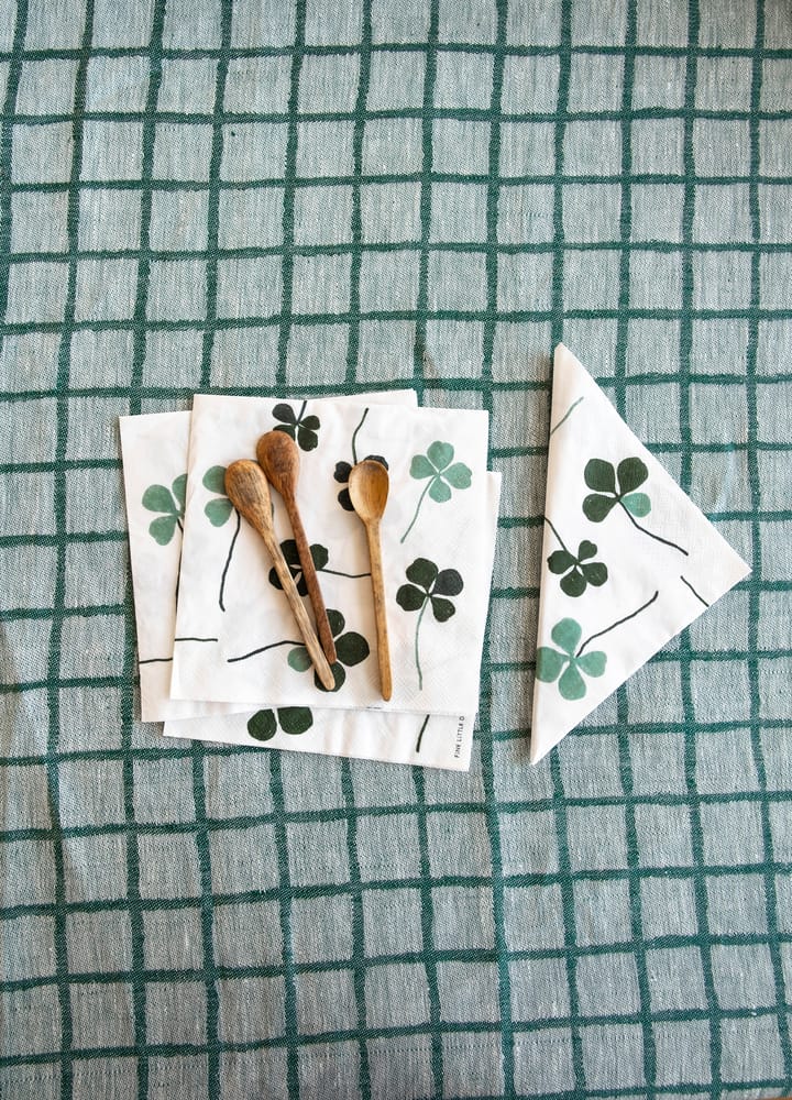 25 Servilletas Clover, blanco-verde Fine Little Day