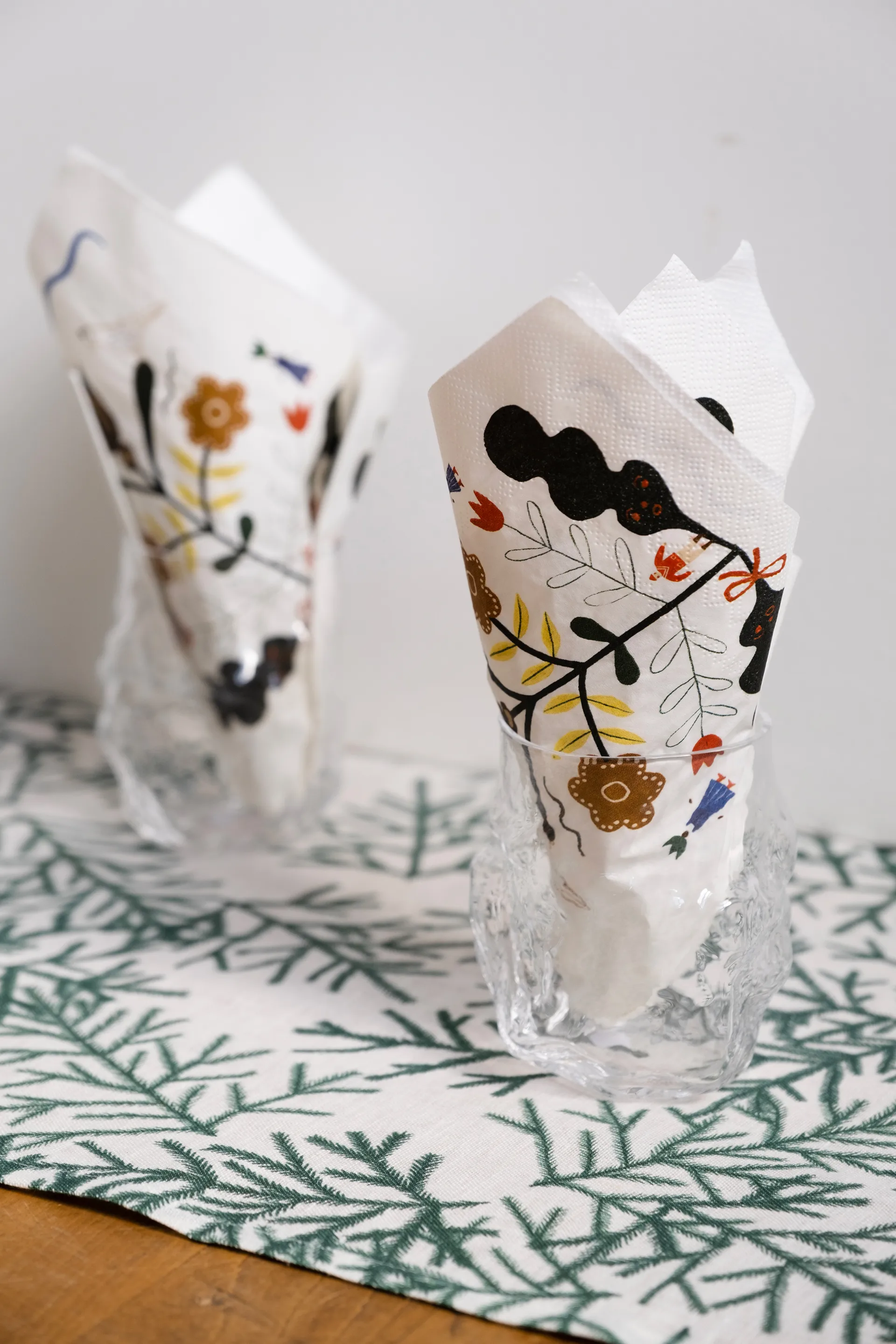 25 Servilletas Kurbits 33x33 cm, Blanco-multi Fine Little Day