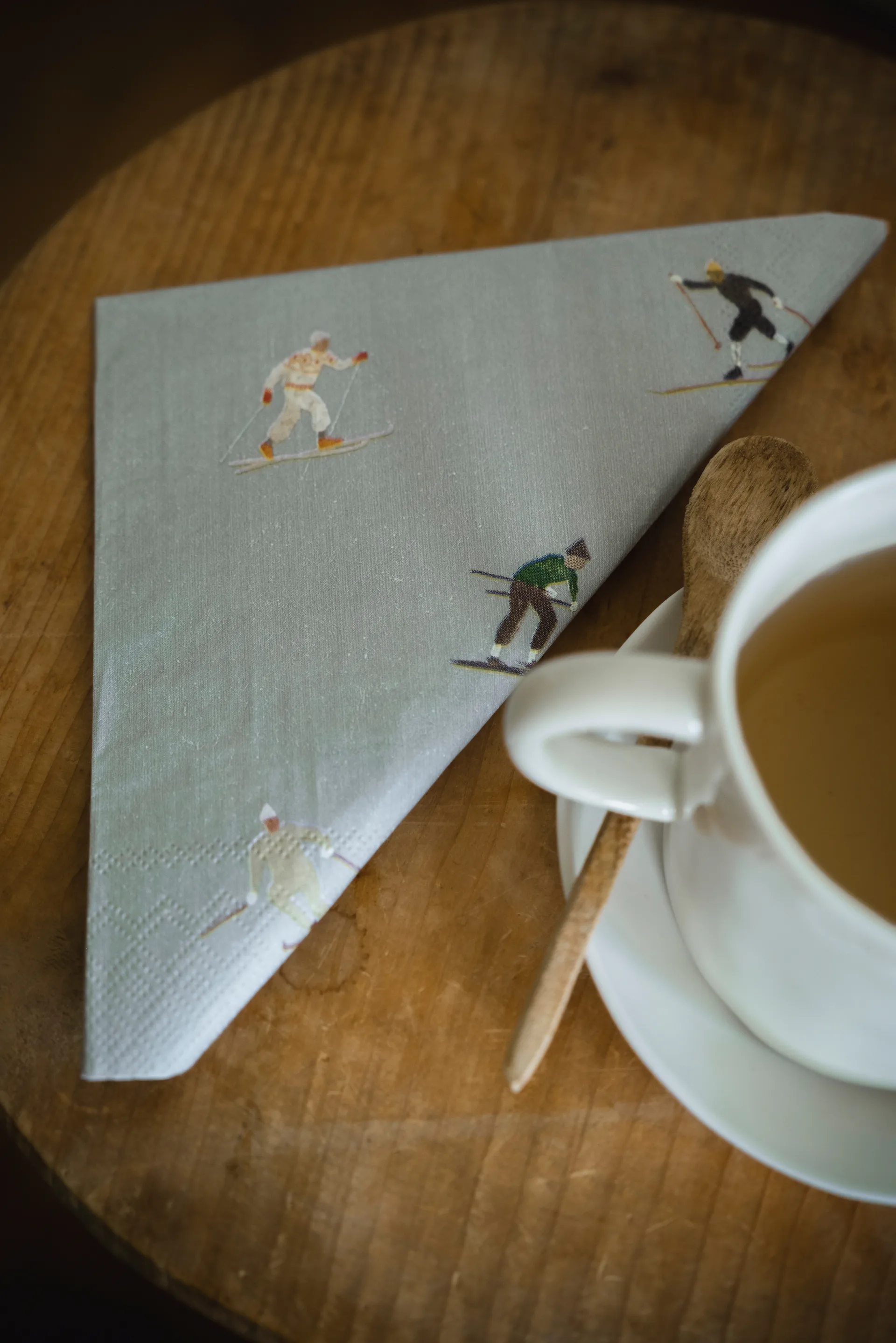 25 Servilletas Skiers, Grey Fine Little Day